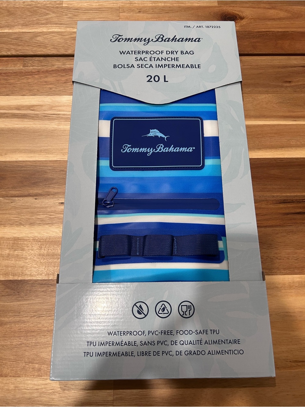 Tommy Bahama Blue Striped Waterproof Dry Bag